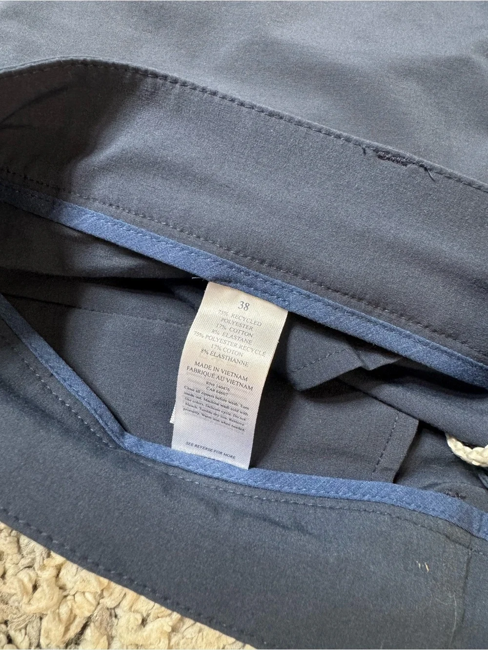 Faherty, Men's All Day Shorts Navy Lightweight Stretchy with 7” Inseam, 38